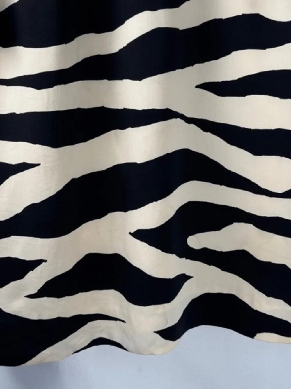 Kate Spade Silk Zebra Print Bell Sleeve Dress - Size 4 - Black & Cream